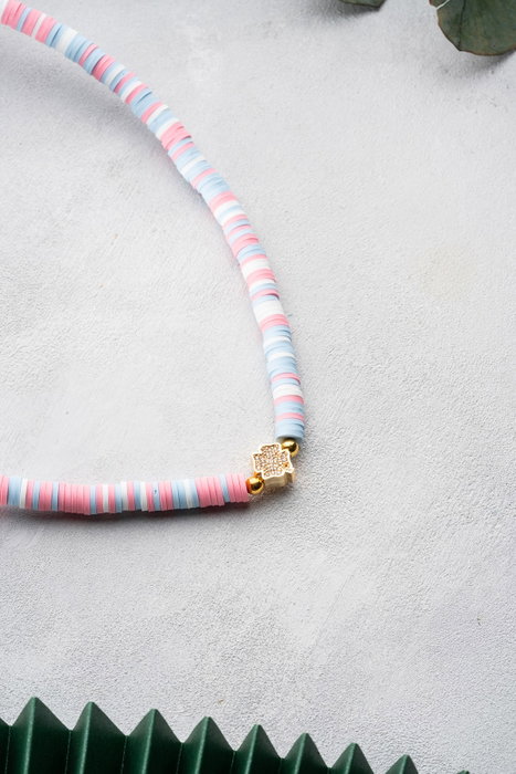 Heliophilia Silver Collar KL-0861 Multicolor con Colgante de Trébol Heliophilia Silver Collar KL-0861 Multicolor con Colgante de Trébol
